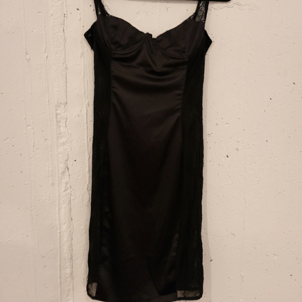 Peak a Boo Silk Lace Evening Dress